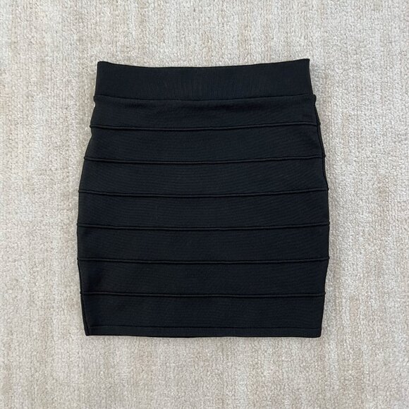 3 for $6 Shelly Black Bandage Bodycon Pull On Stretch Summer Mini Skirt S - Picture 1 of 7